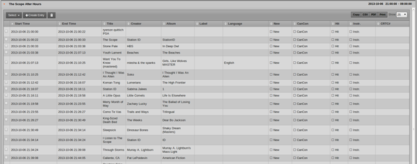 Displaying a time range of data with the Playout History