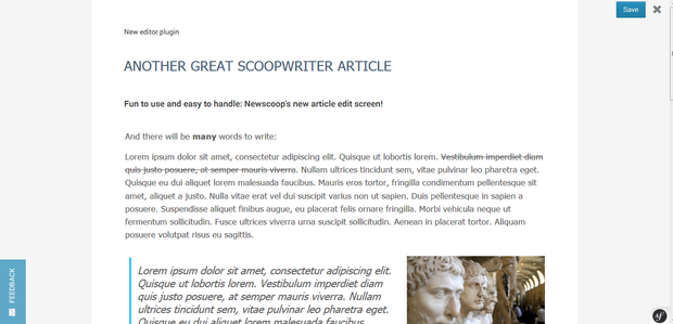 Scoopwriter’s Zen-mode allows you to focus on the story first.