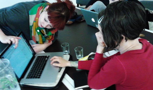 Participants at the workshop got hands on with Booktype