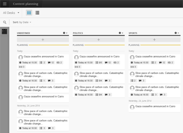 The better part of planning future coverage is making sure you have the resources when and where you need them. Superdesk helps you assign contributors to stories and packages well ahead of time.