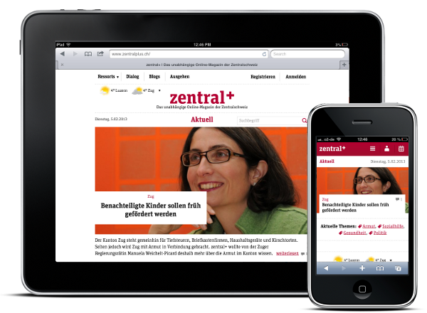 zentral+ responsive design