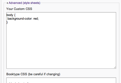 Advanced style sheet