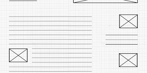 A grid system for designing a page with clear space and distinction between sections.