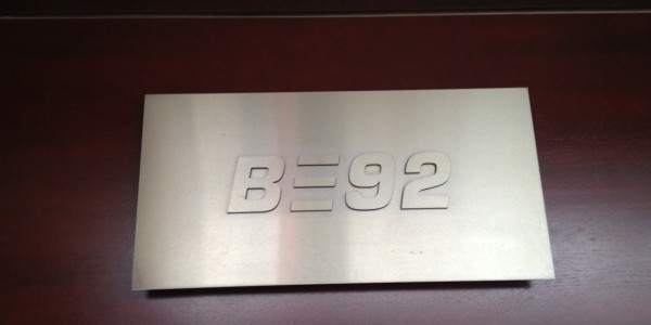 B92 placard