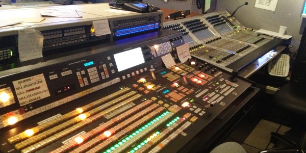 Mixing desks in the gallery