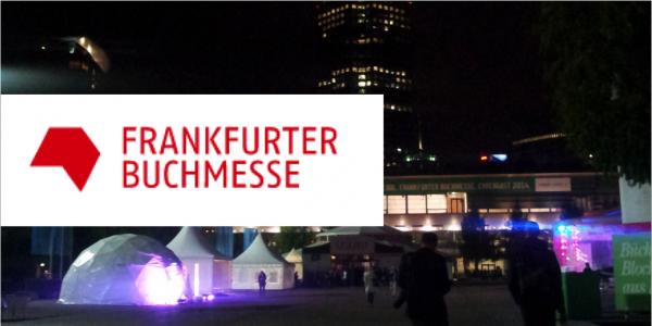 Nighttime view outside of the Frankfurt Book Fair | Photo Julian Sorge