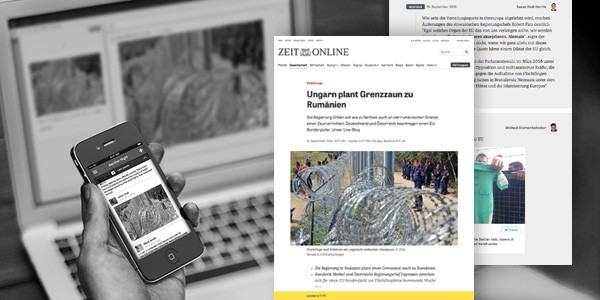 ZEIT ONLINE uses a newly designed Live Blog theme to cover the refugee and migrant crisis in Europe.