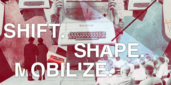 Shift. Shape. Mobilize. is a tools & skills workshop for bloggers | Illustration: Oleg Borodin