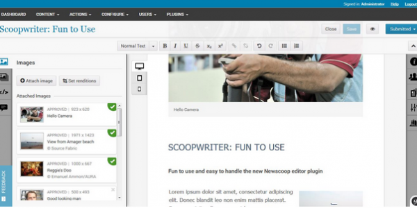 With Scoopwriter you can focus on what you do best: writing the stories!